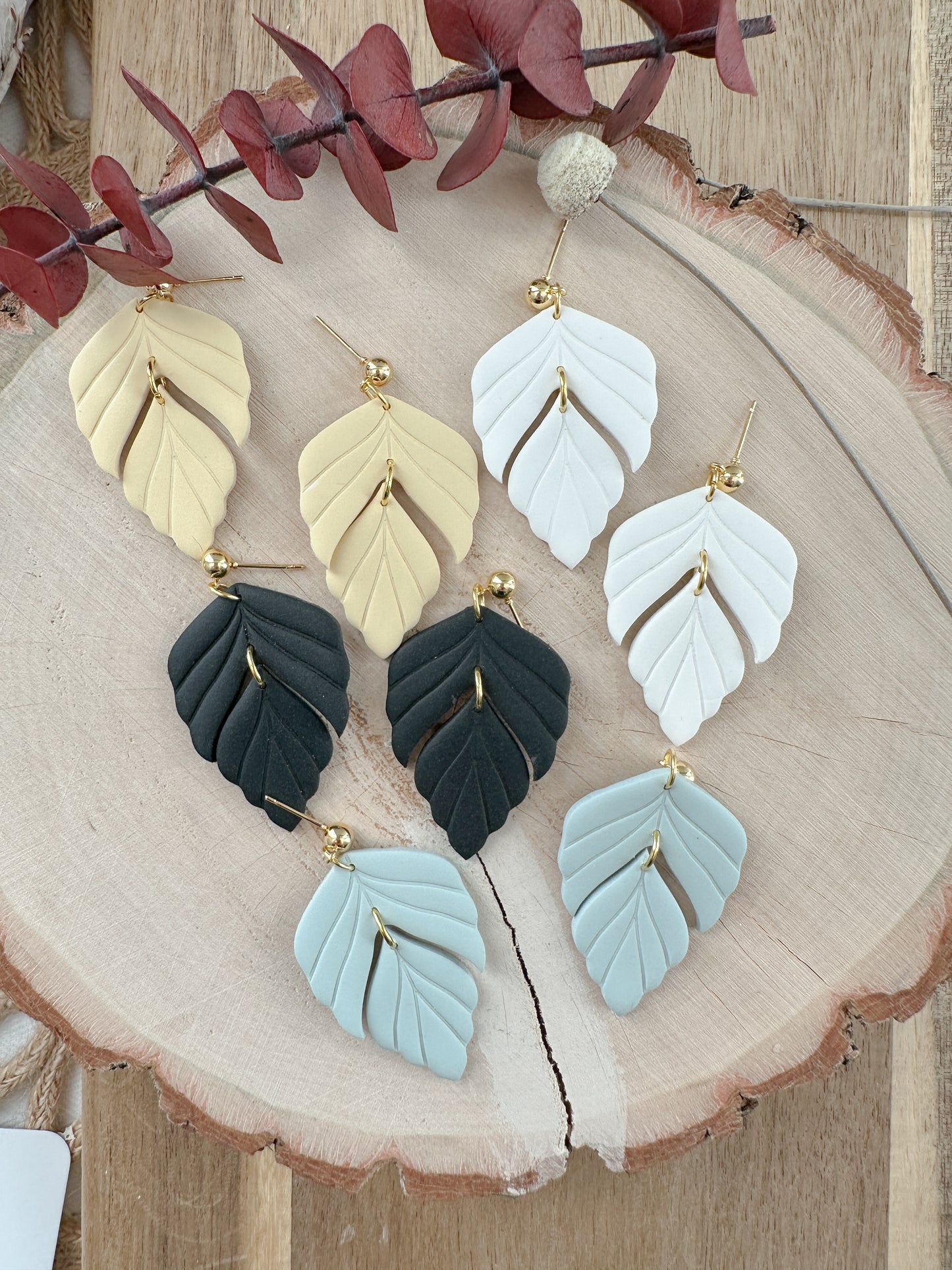 Botanical Dangle Earrings (4 color options)