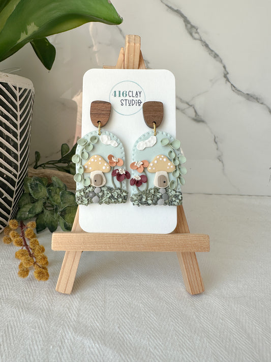 Mushroom Village Earrings