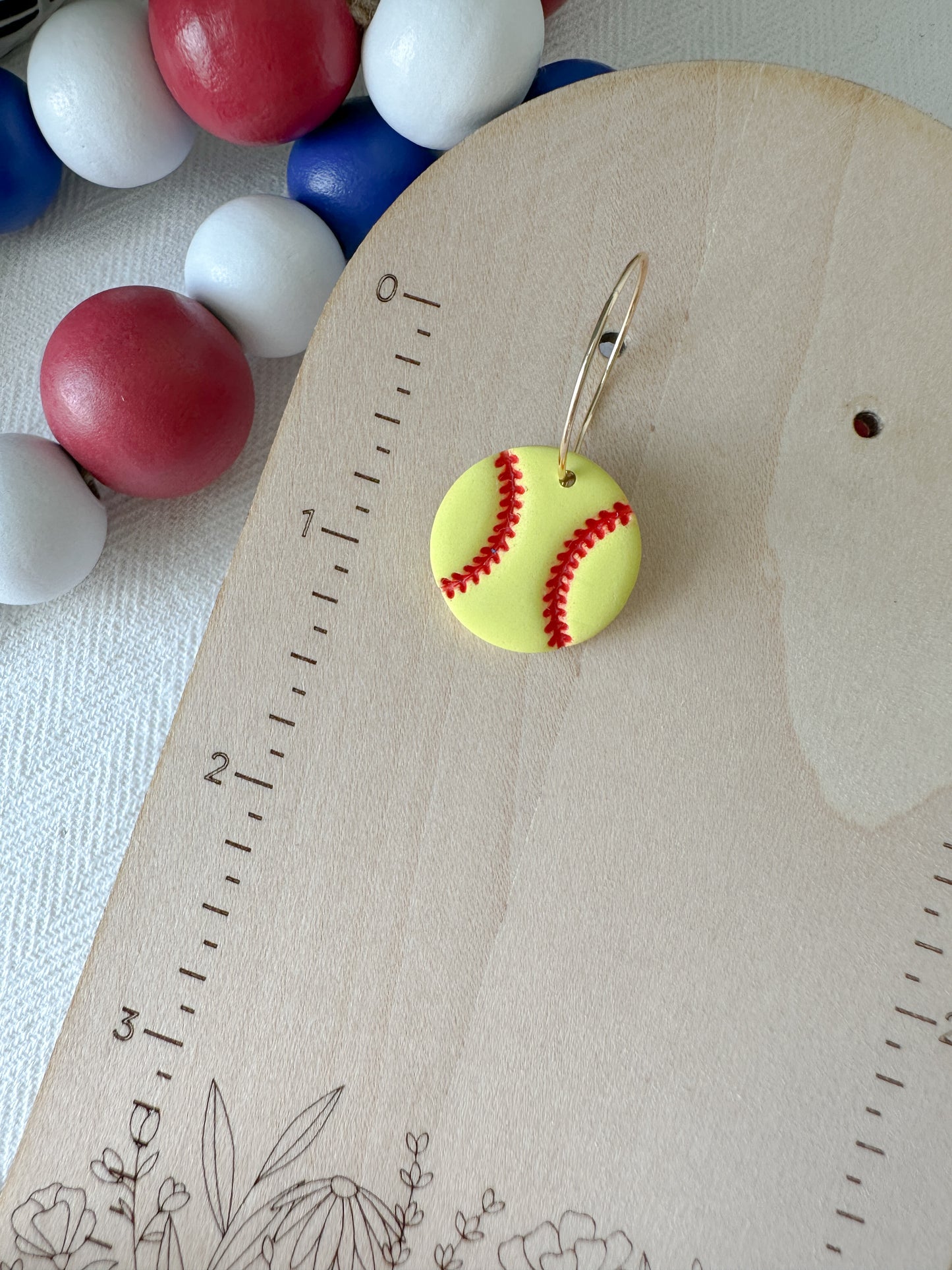 Softball & Baseball Hoop Earrings