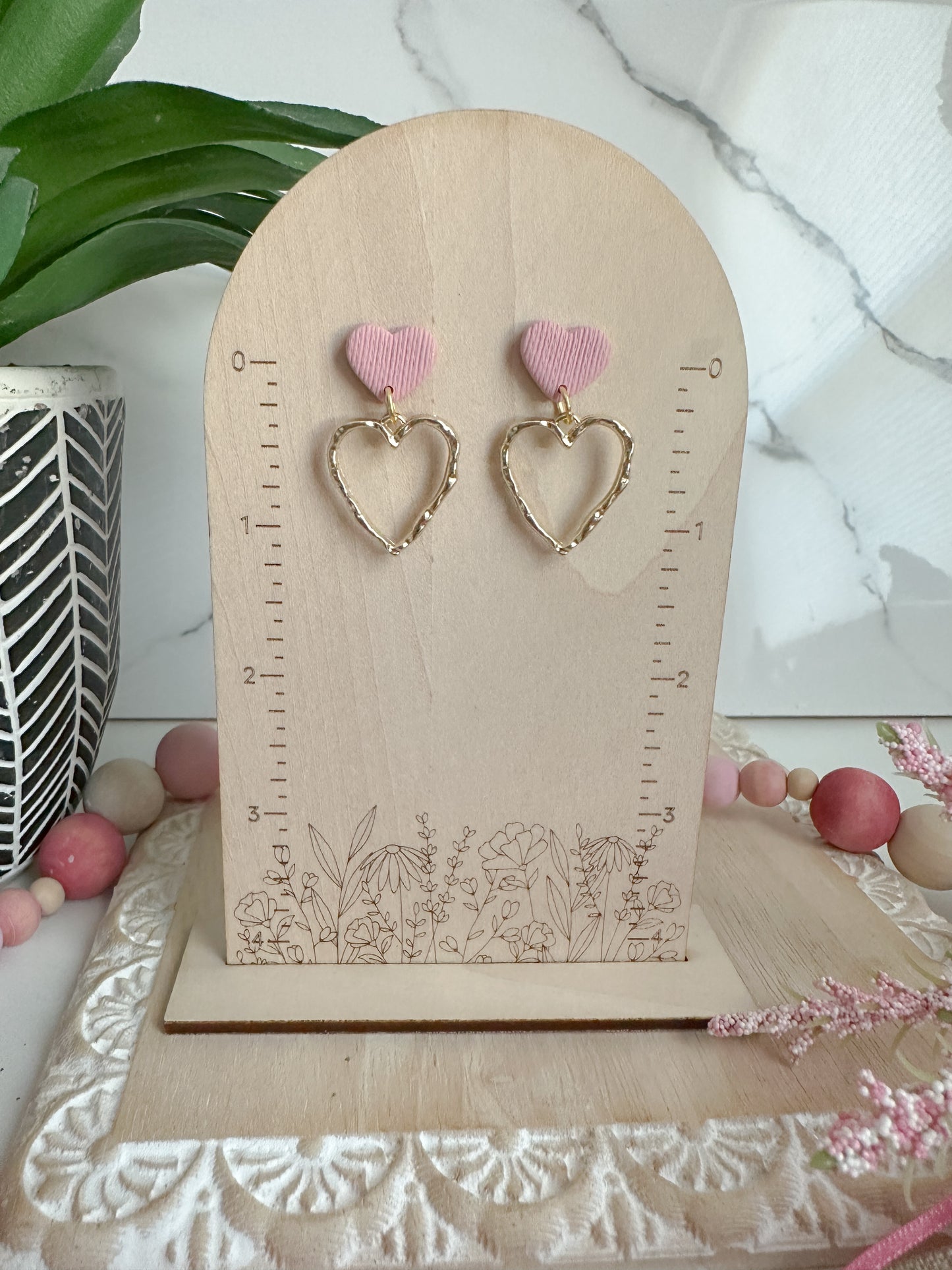Gold Heart Earrings