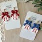 Baseball Bow Earrings (multiple color options)