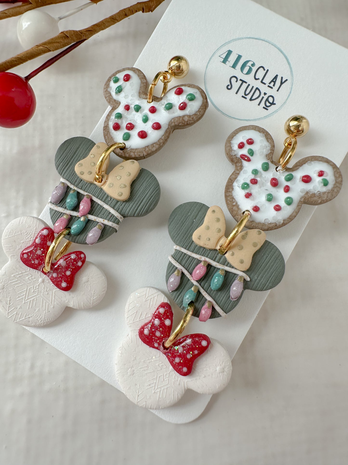 Holiday Mouse Magic Earrings
