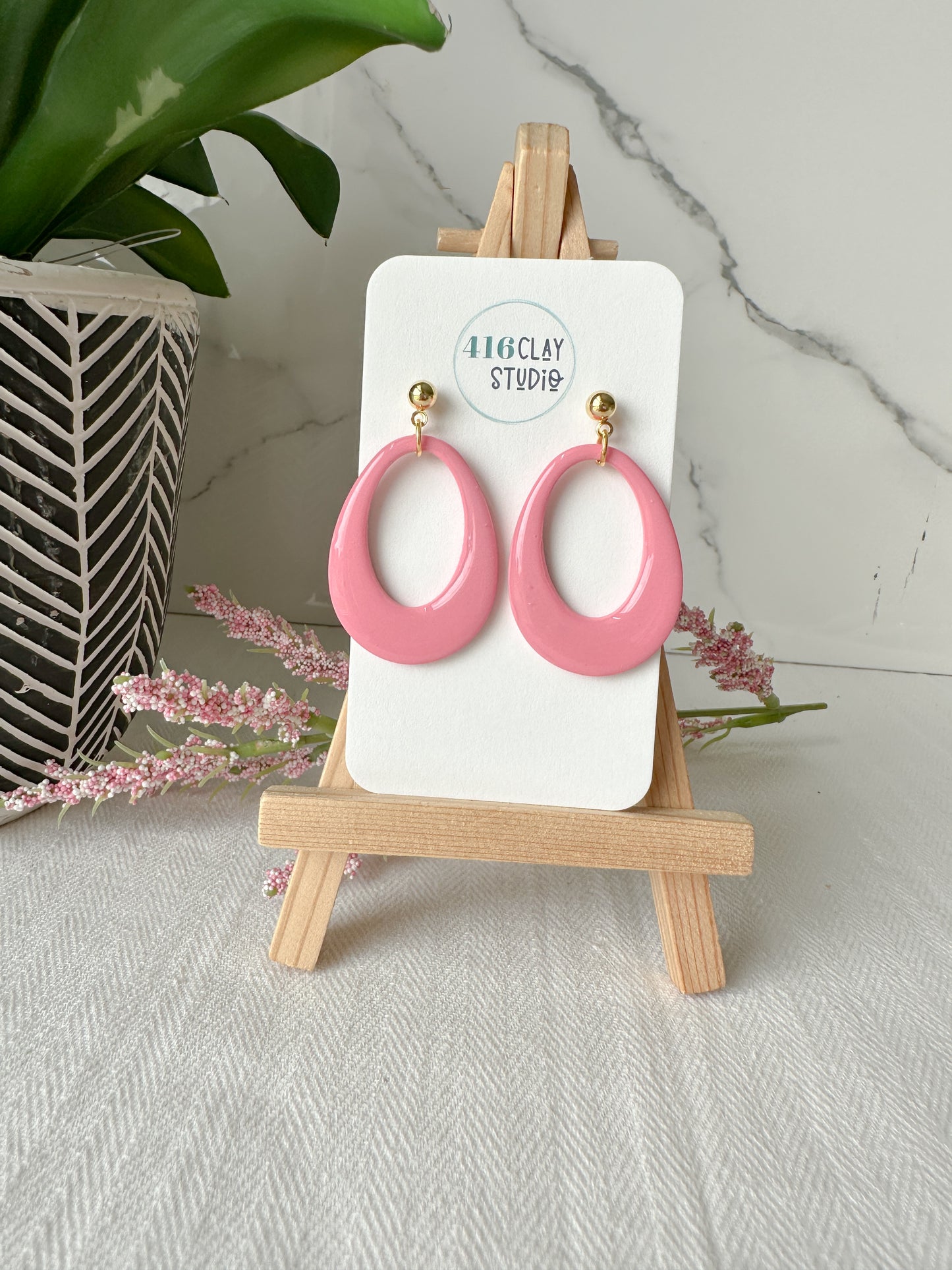 Hollow Teardrop Earrings (two sizes three color options)
