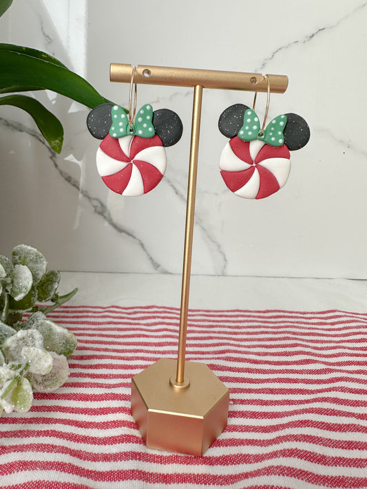 Peppermint Mouse Earrings