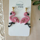 Pink Flamingo Dangle Earrings