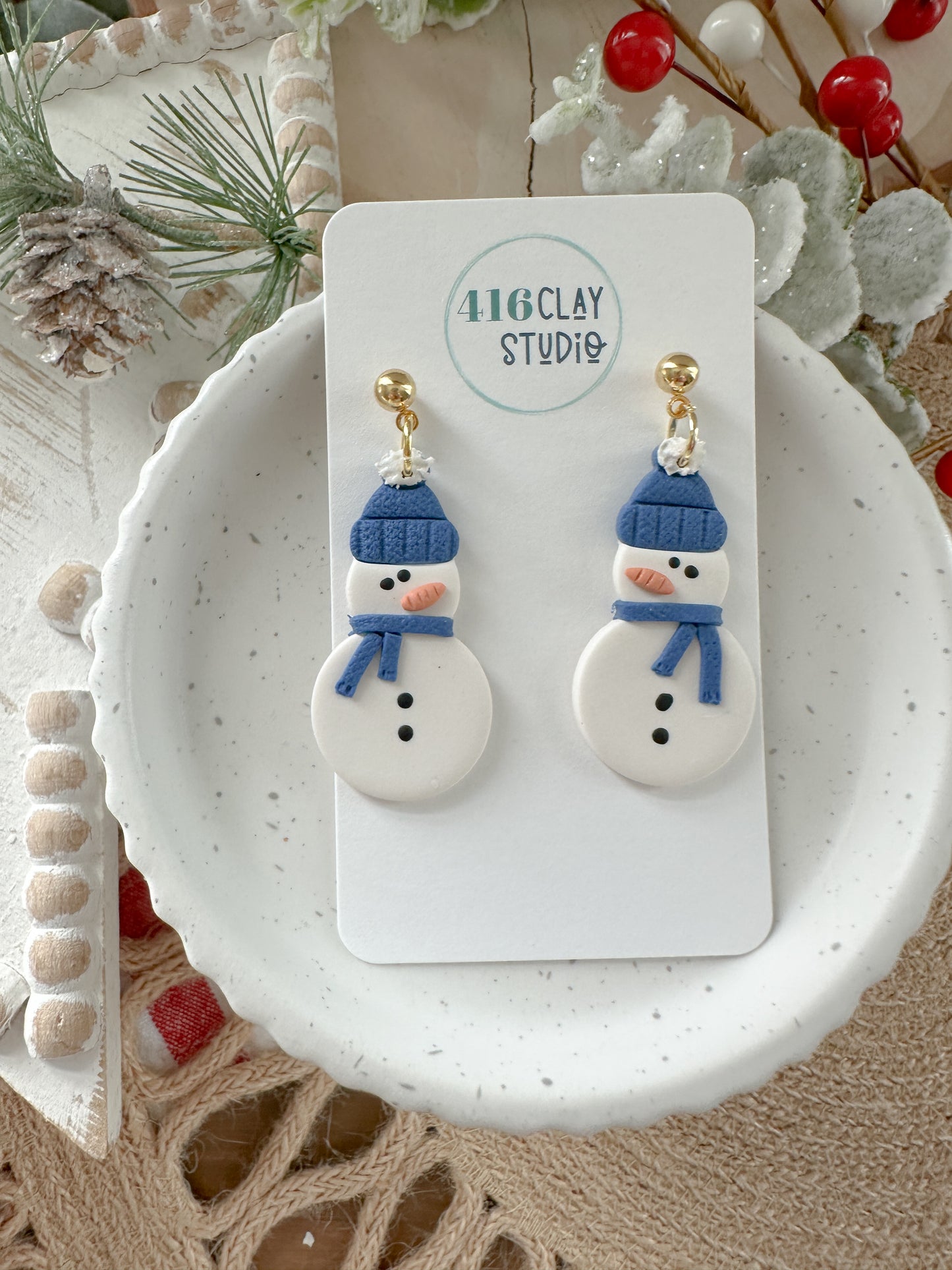 Cool Snowman Earrings