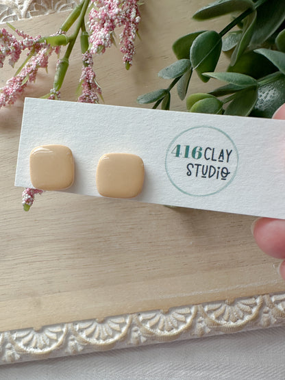 Bright Pastel Stud Earrings