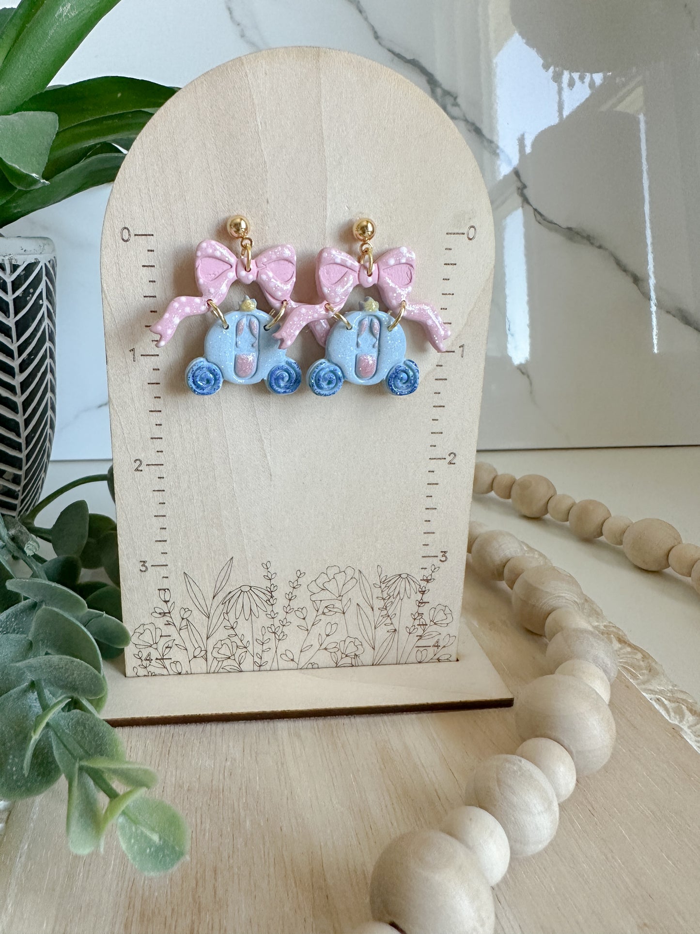 Sparkly Carriage Earrings