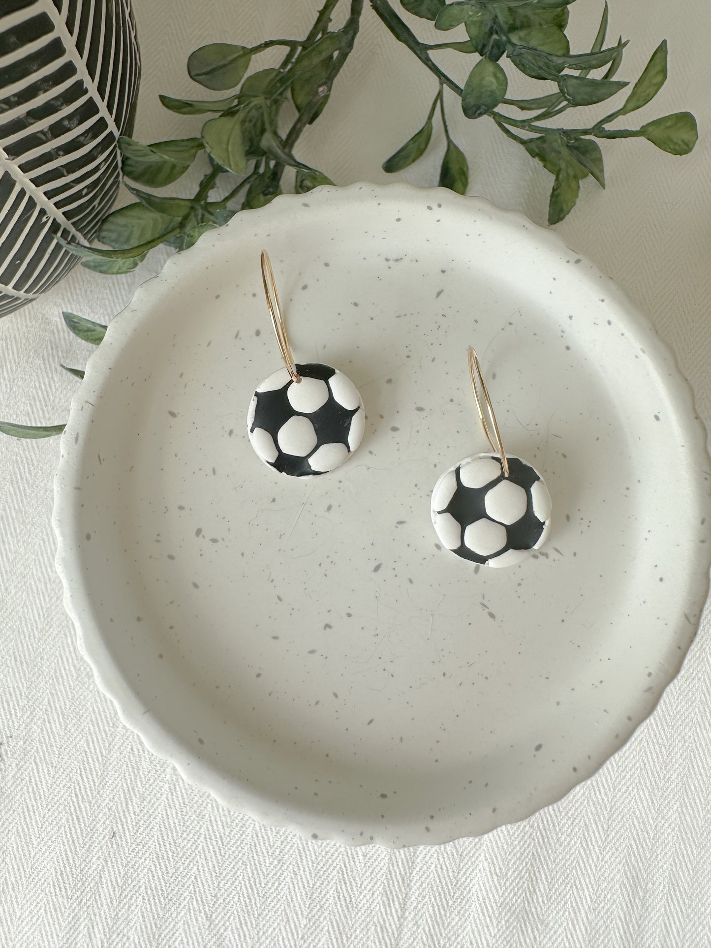 Soccer Hoop Earrings