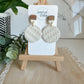 Round Faux Rattan Earrings (two options)