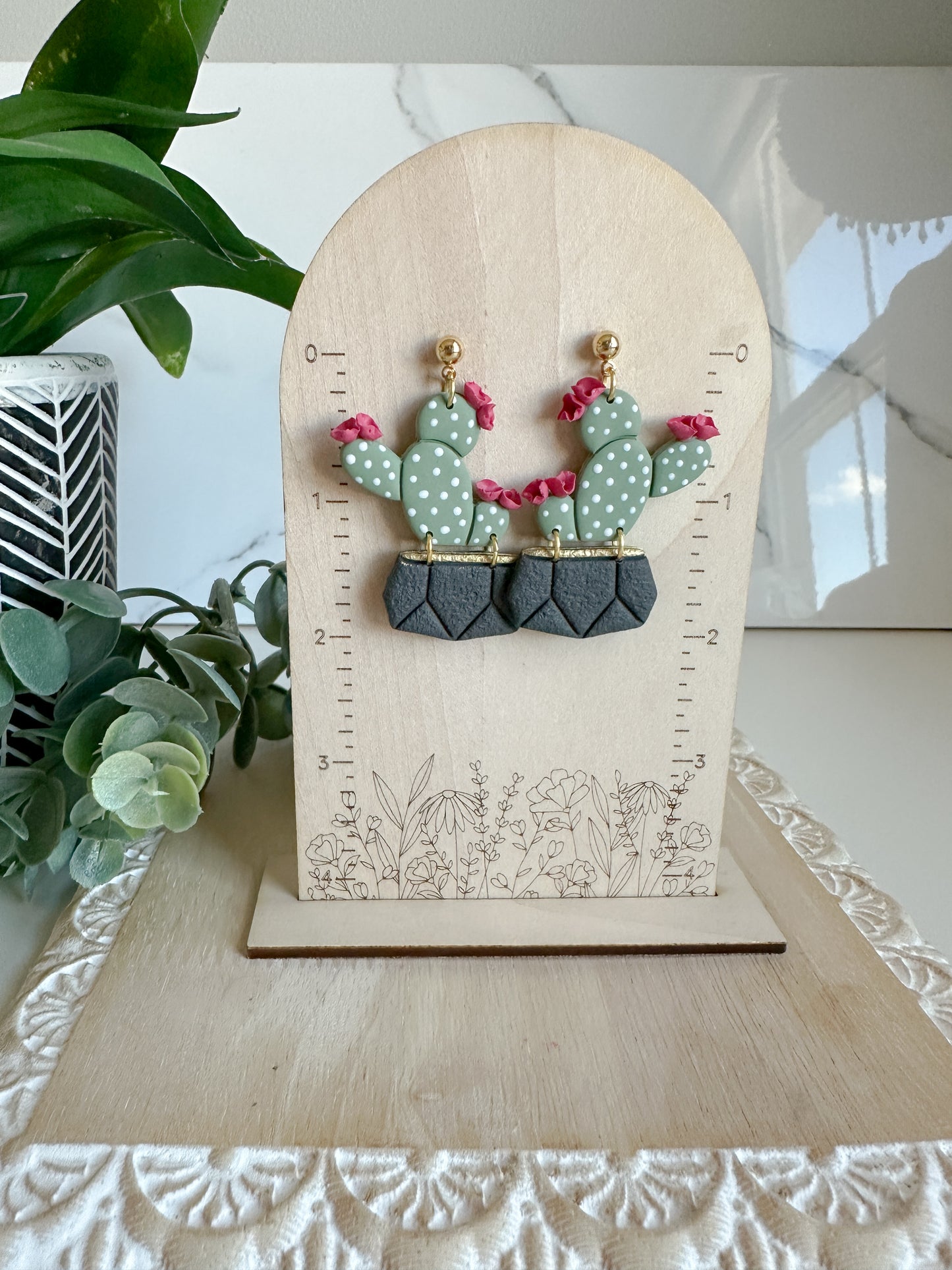 Prickly Pear Cactus Earrings