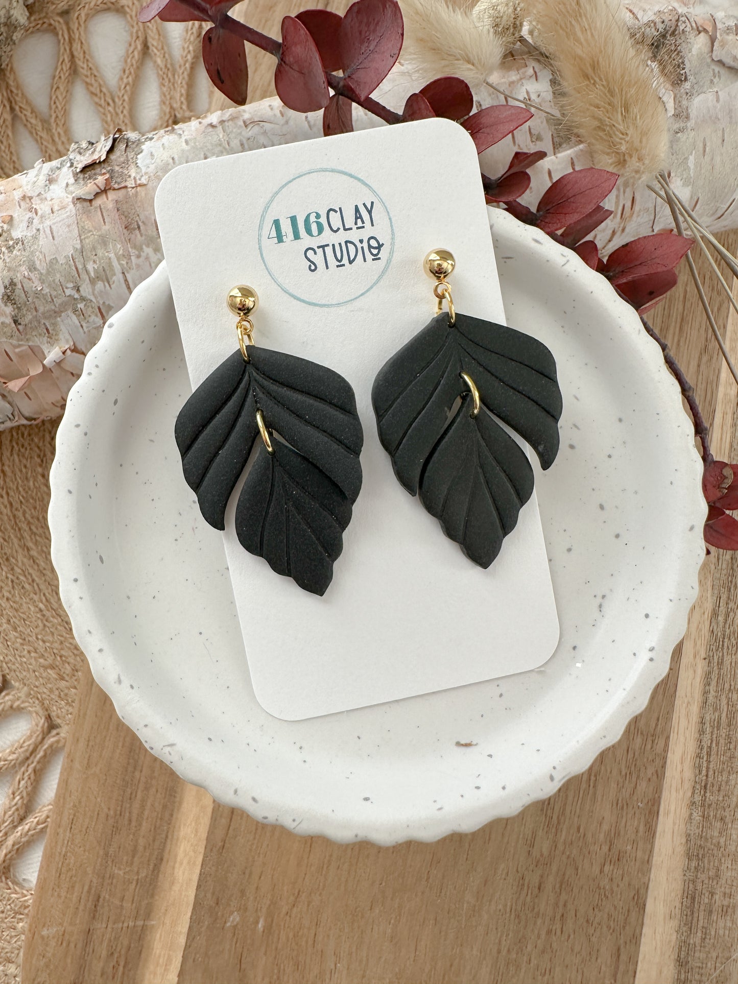 Botanical Dangle Earrings (4 color options)