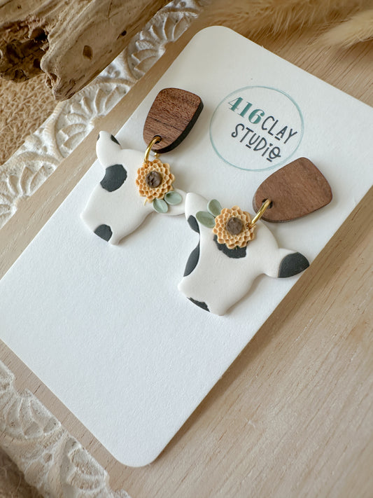 Cow Dangle Earrings