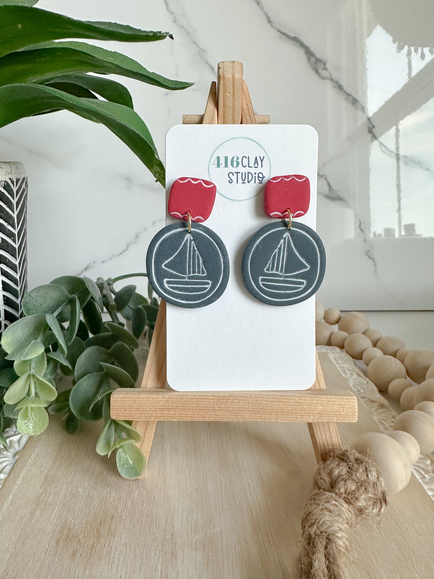 Coastal Sailboat Earrings