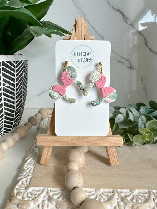 Tropical Mouse Ear Headband Earrings