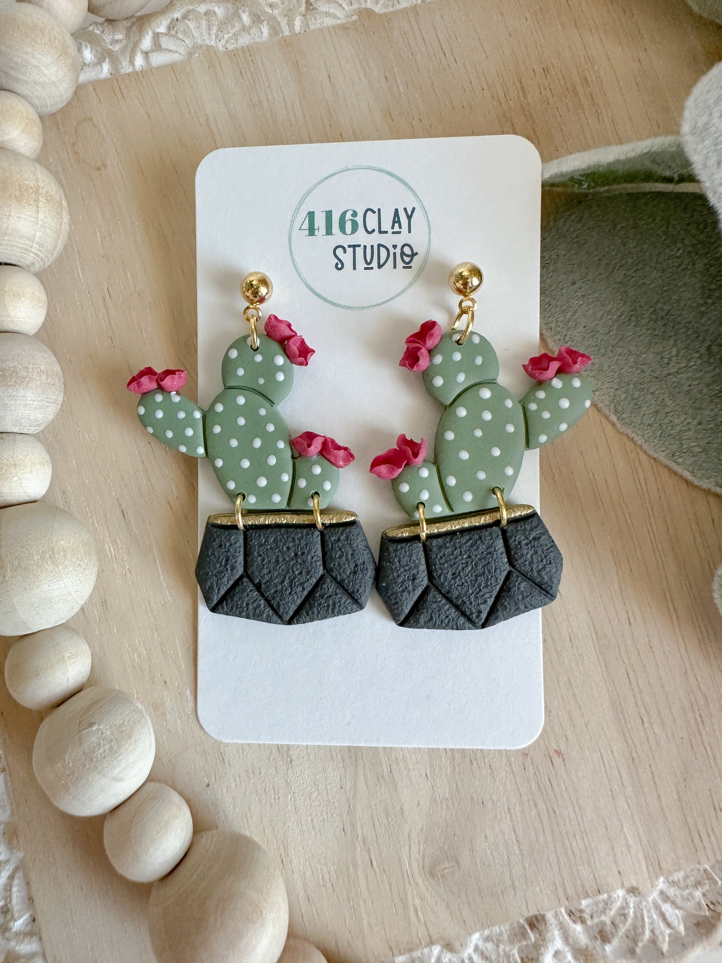 Prickly Pear Cactus Earrings