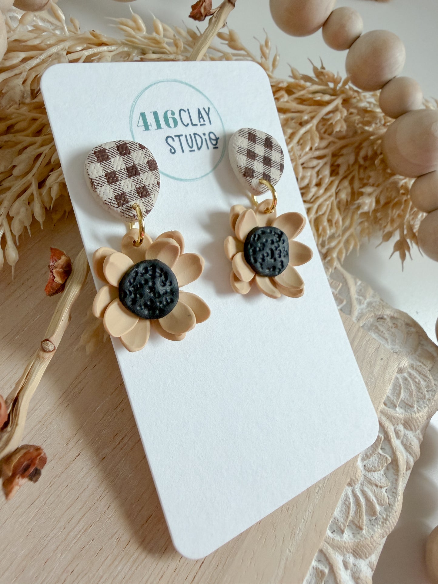 Autumn Flower Dangle Earrings