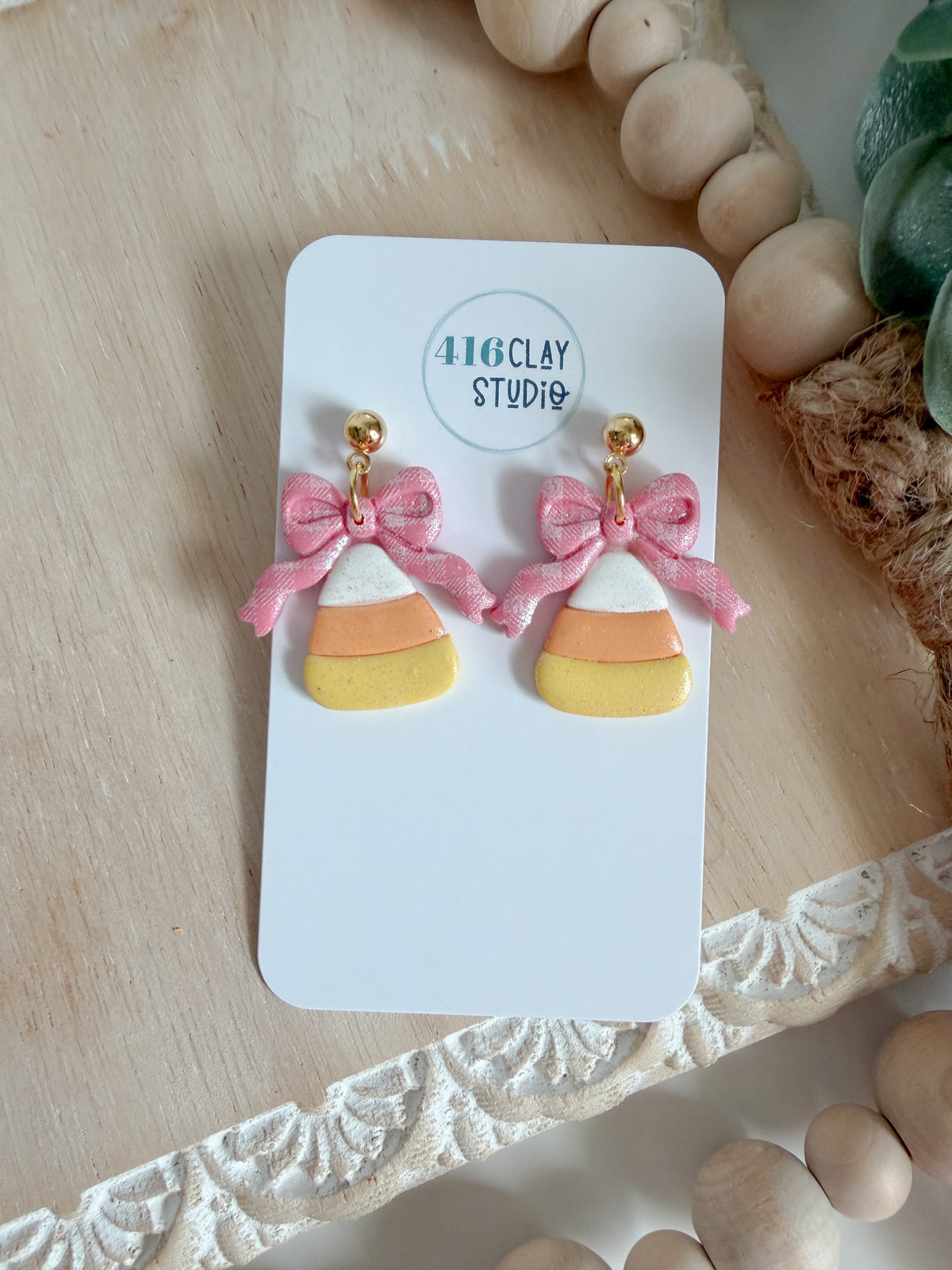 Candy Corn Earrings