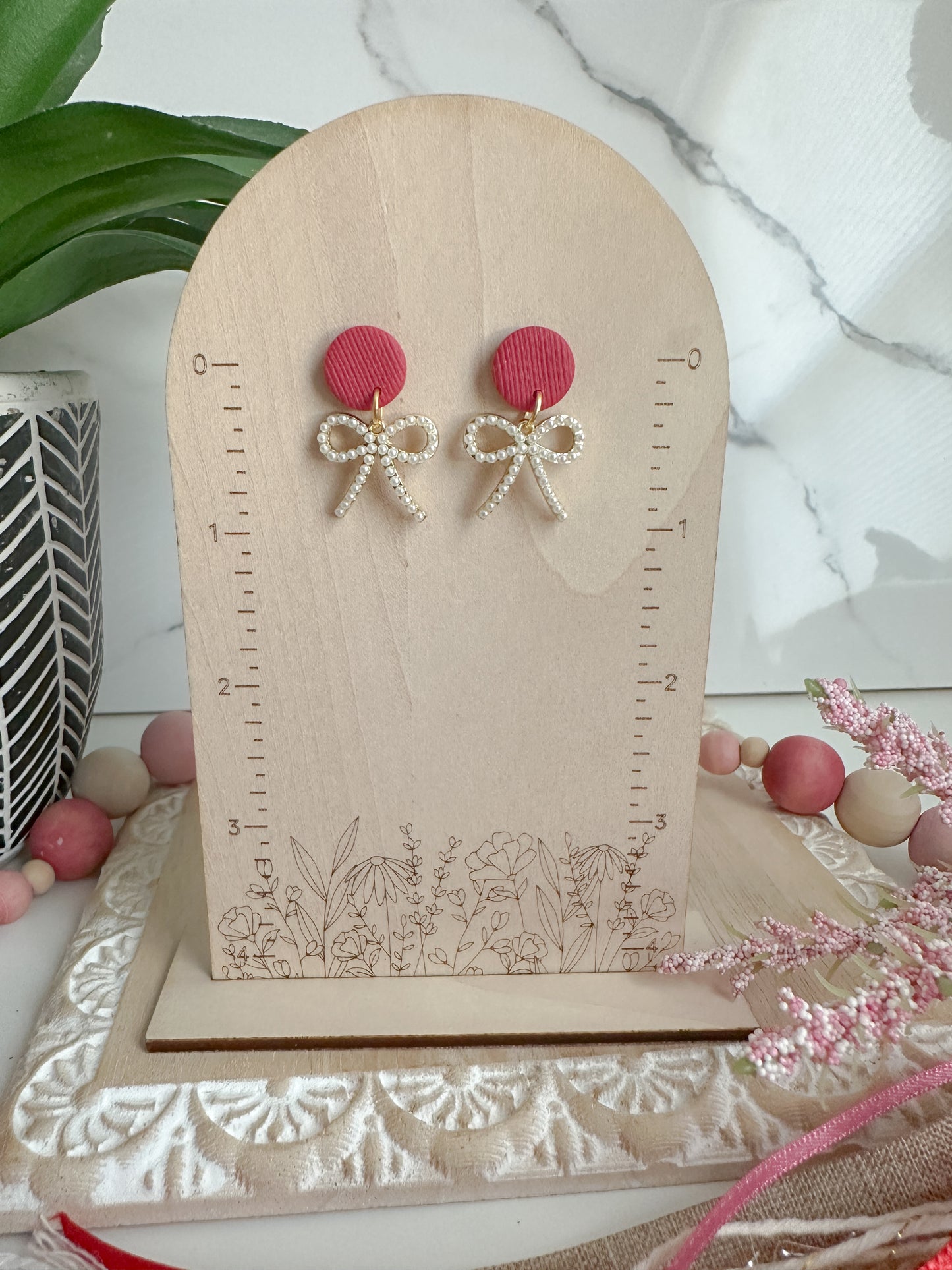 Pearl Bow Earrings