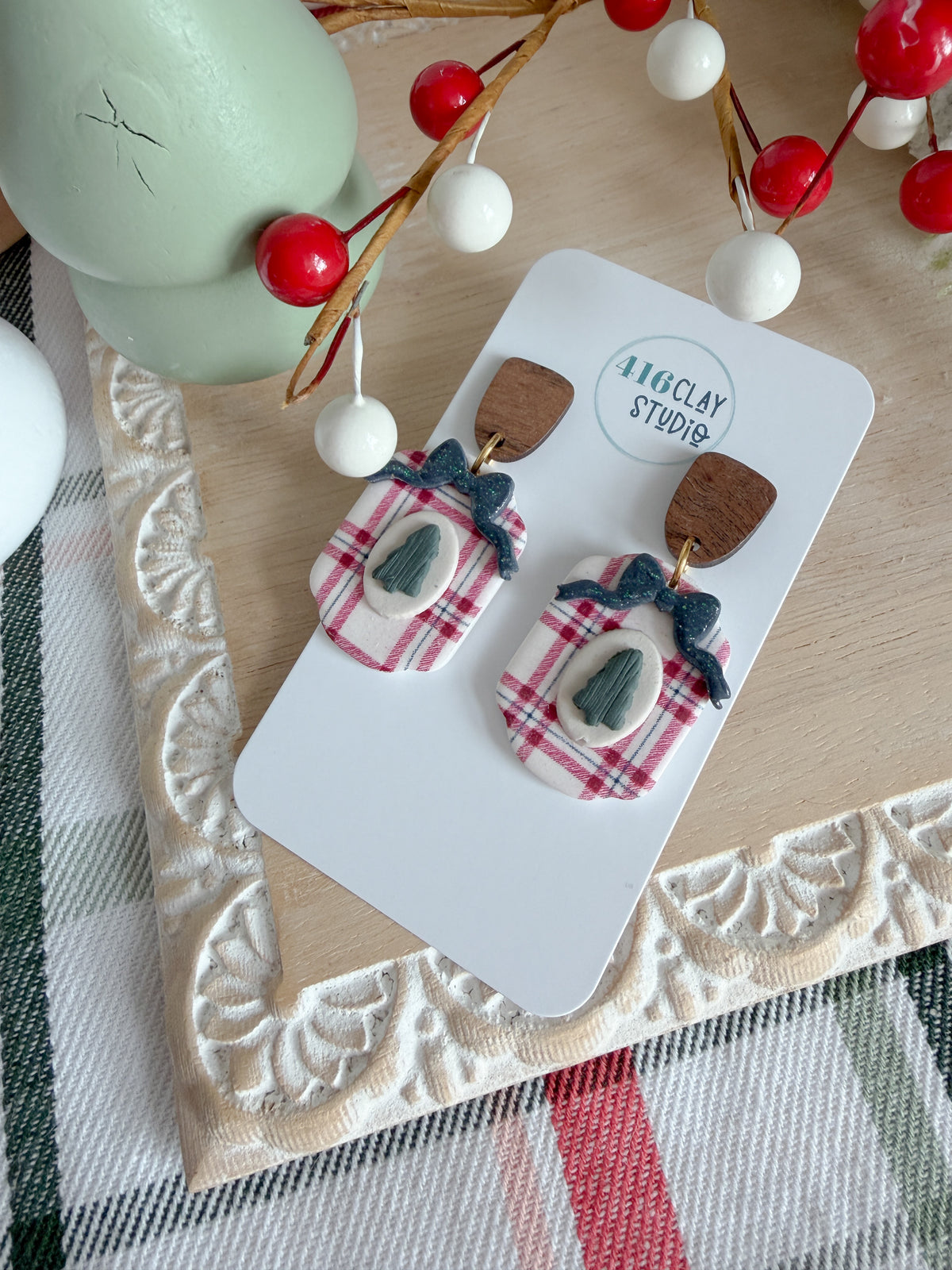 A Contry Christmas Earrings