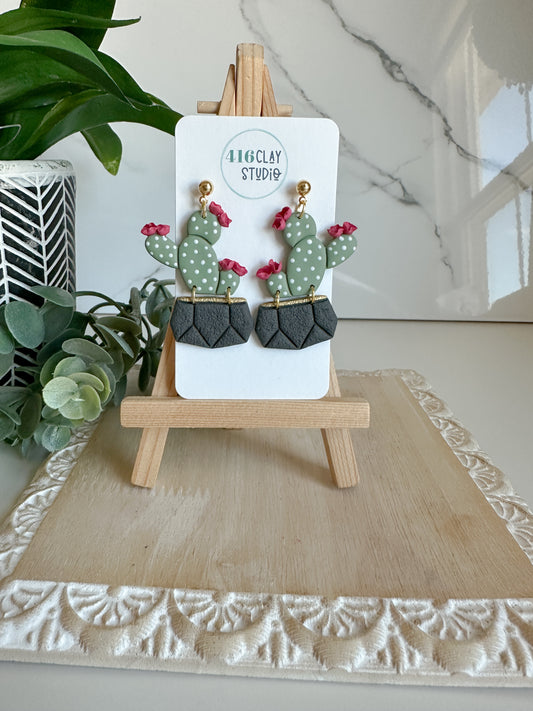 Prickly Pear Cactus Earrings