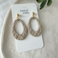 Faux Rattan Teardrop Earrings