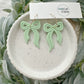 Bright Embossed Bow Earrings (six color options)