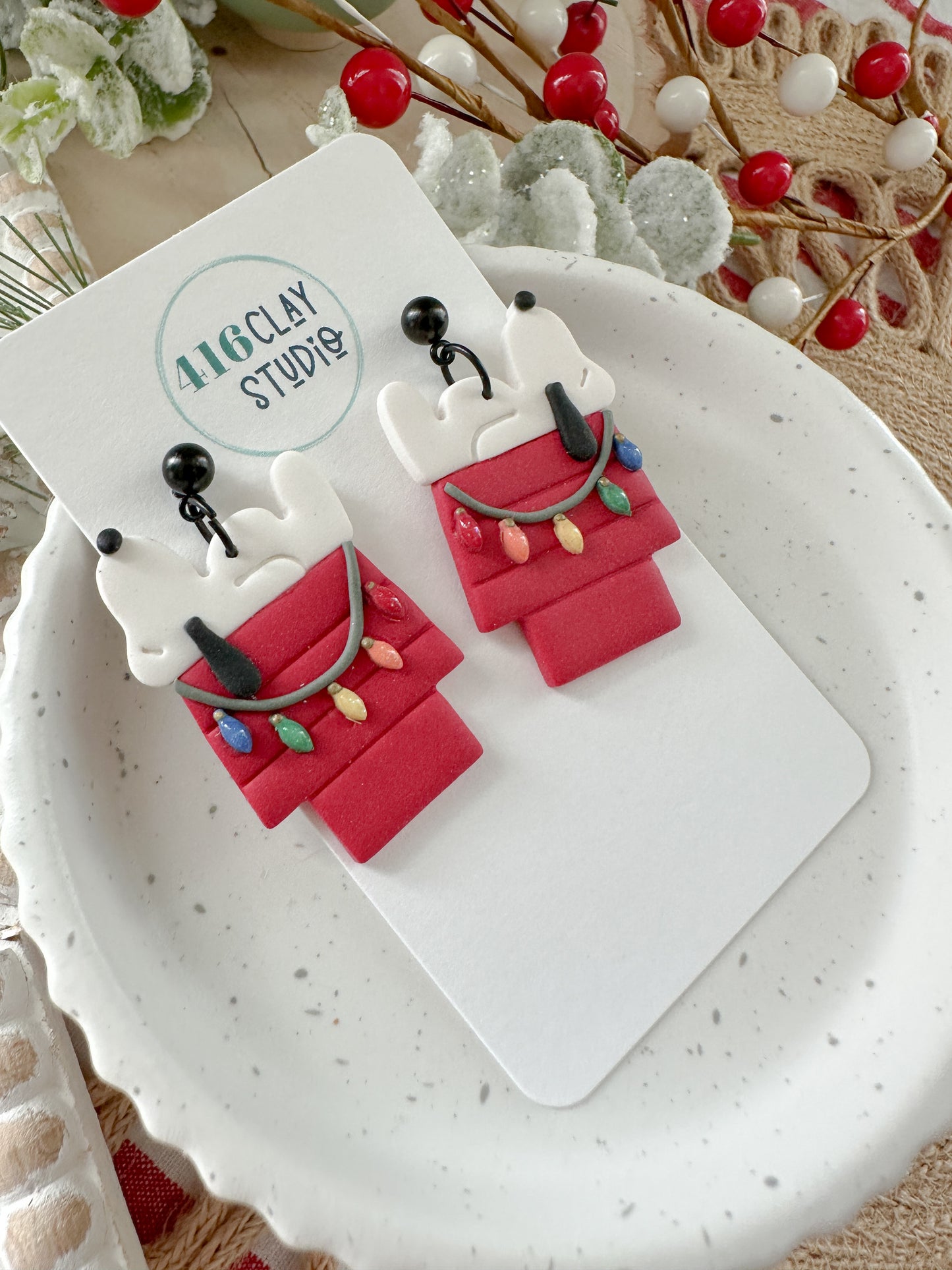 Festive Pup Earrings