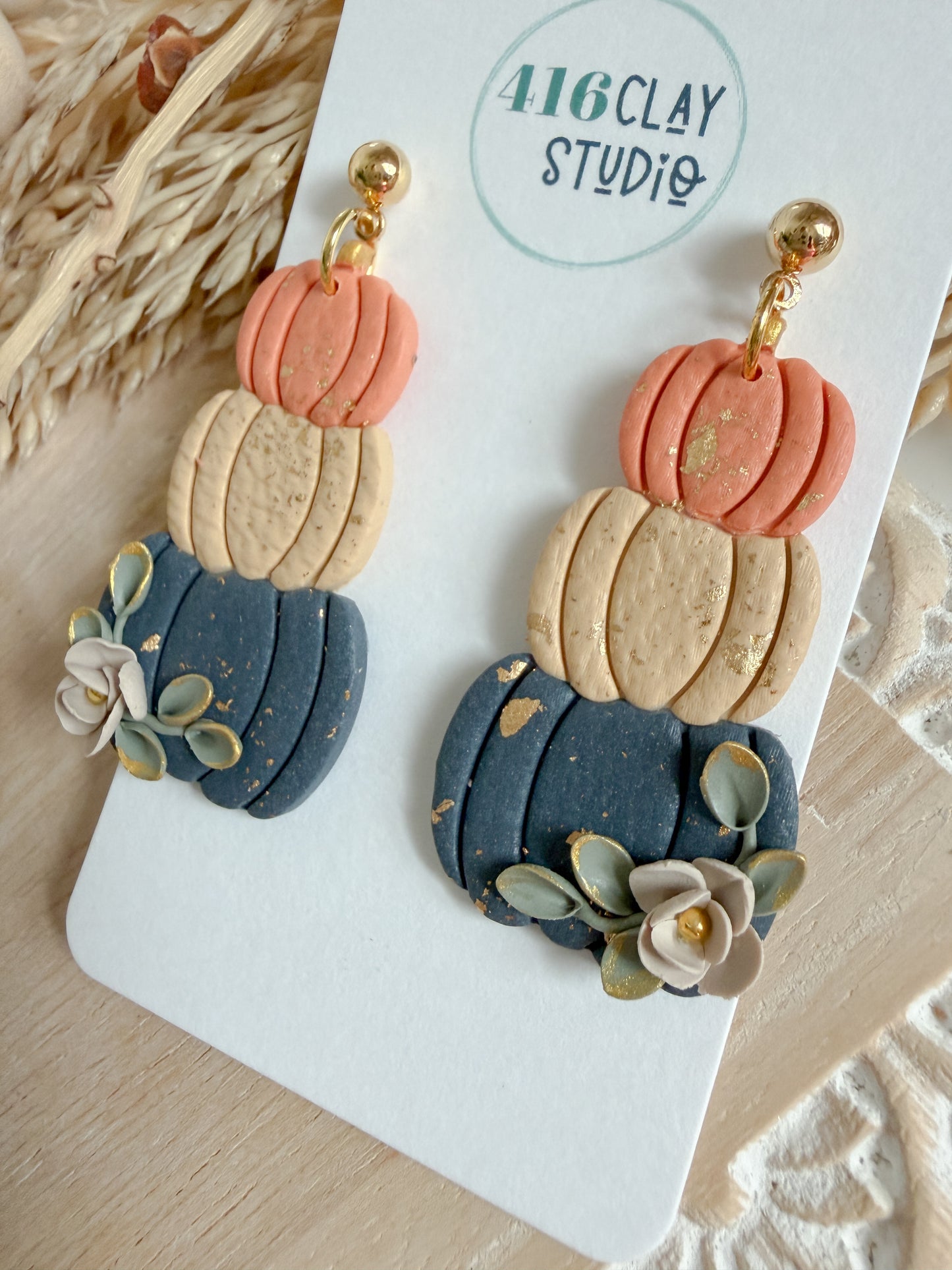 Blooming Harvest Pumpkin Stack