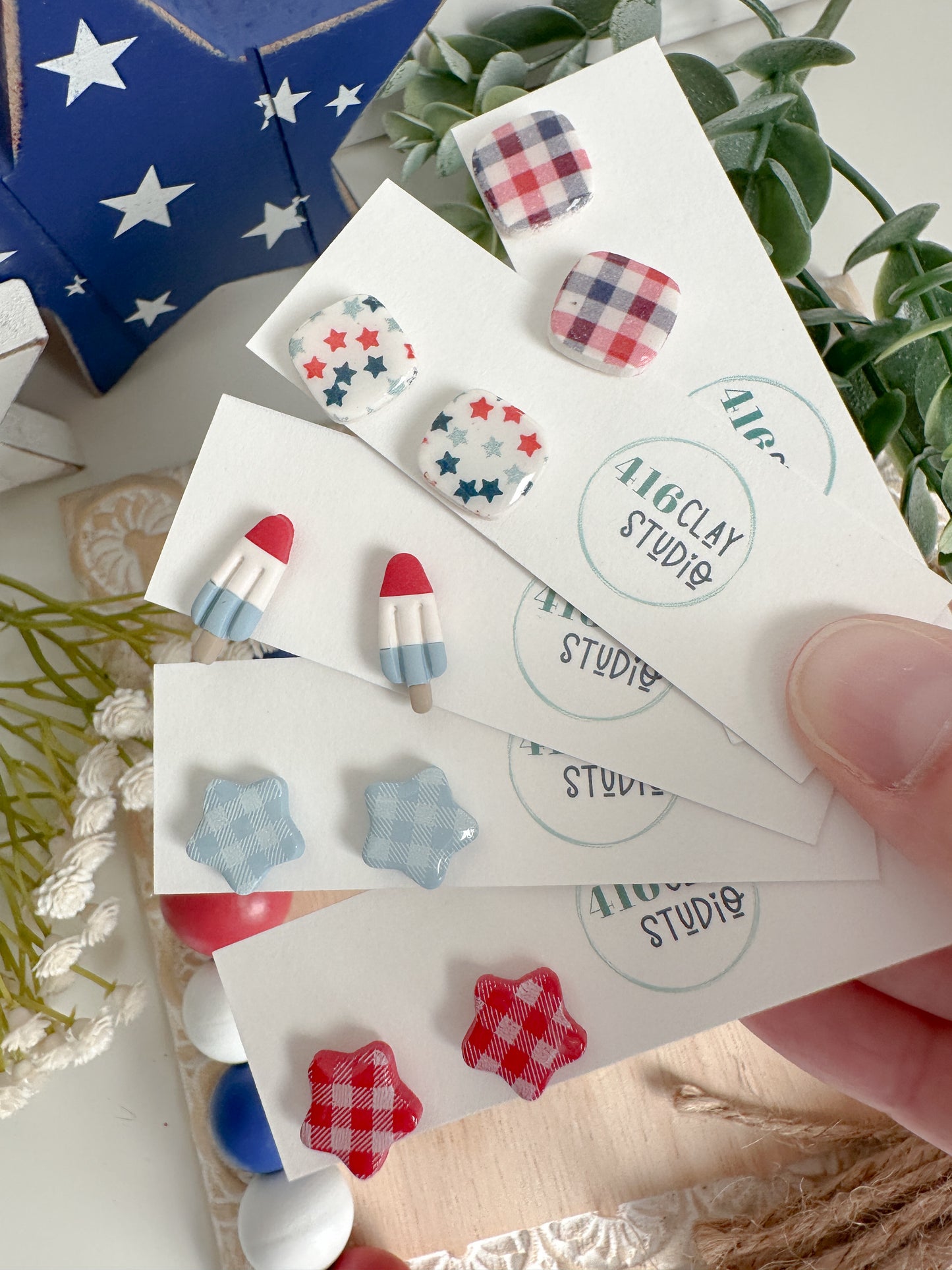 All American Charm Studs