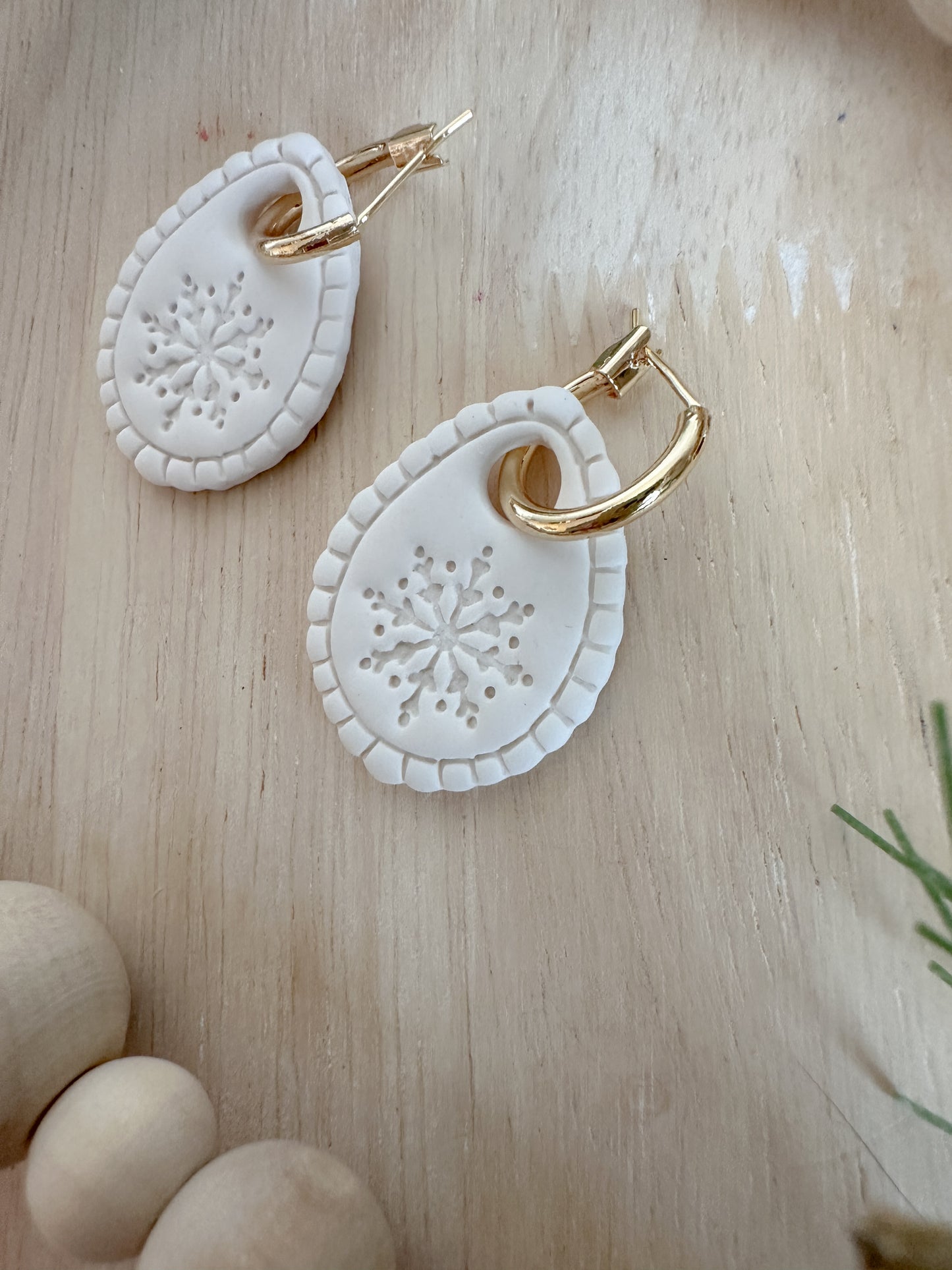 Snowflake Charm Earrings