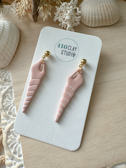 Turret Shell Earrings (2 color options)