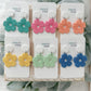 Embossed Flower Earrings (six color options)