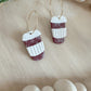 Winter Coffee Earrings