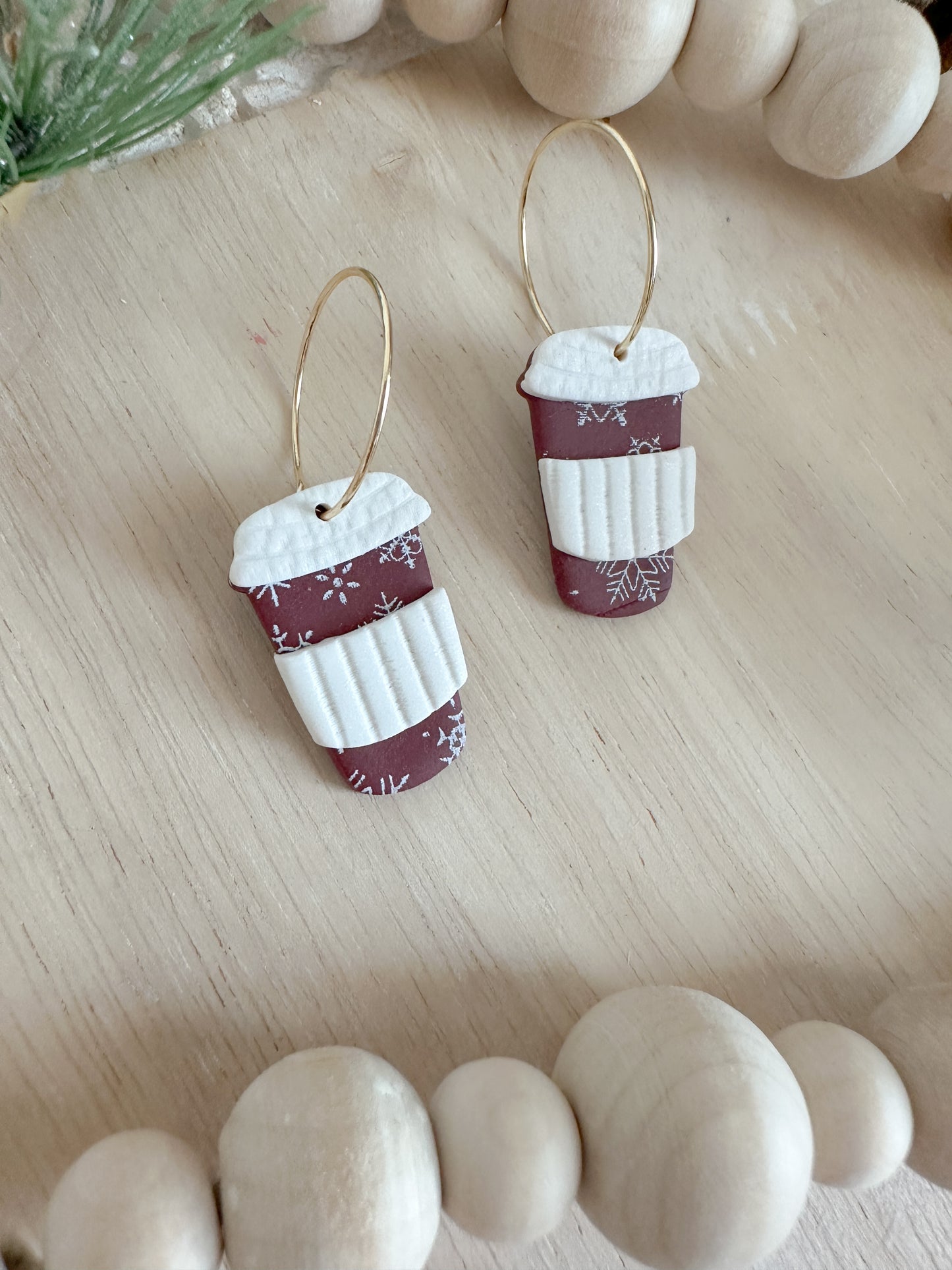 Winter Coffee Earrings