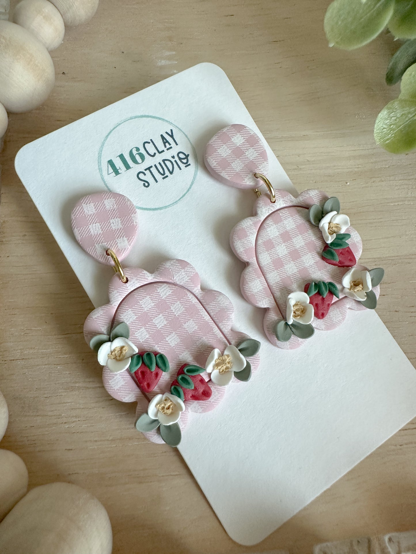 Strawberry Picnic Earrings