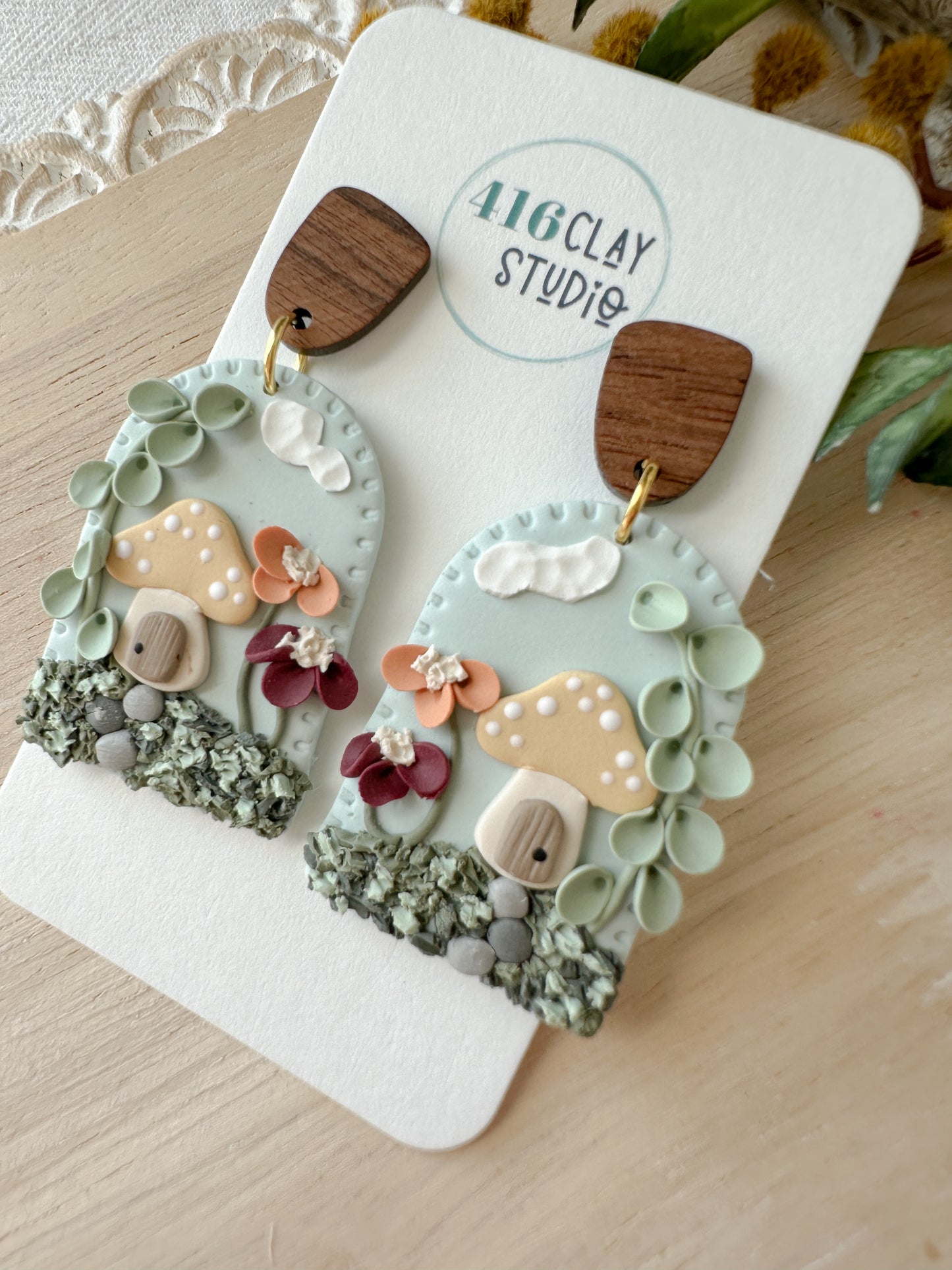 Mushroom Village Earrings