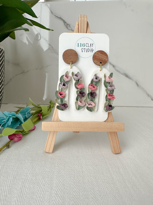 Arch Tulip Floral Earrings