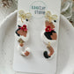 Christmas Calico Cat Earrings