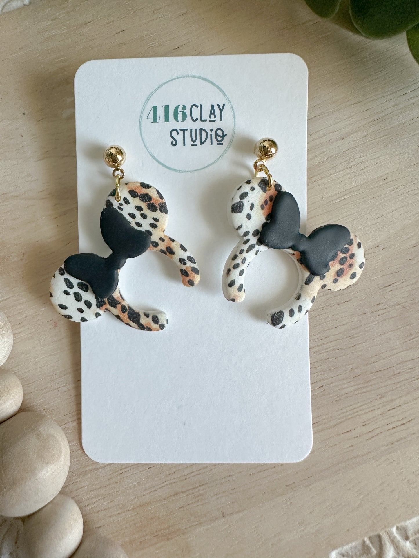 Cheetah Mouse Ear Headband