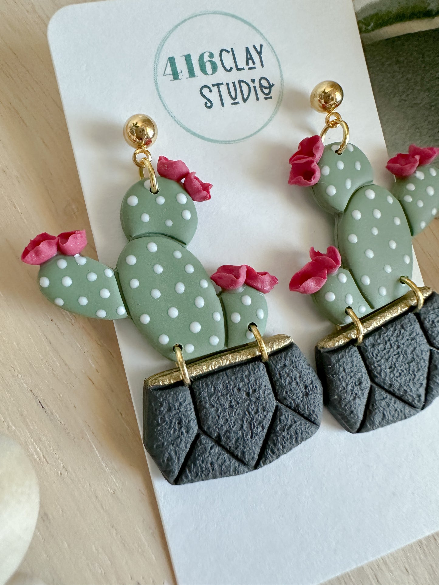 Prickly Pear Cactus Earrings