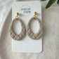 Faux Rattan Teardrop Earrings