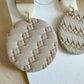 Round Faux Rattan Earrings (two options)