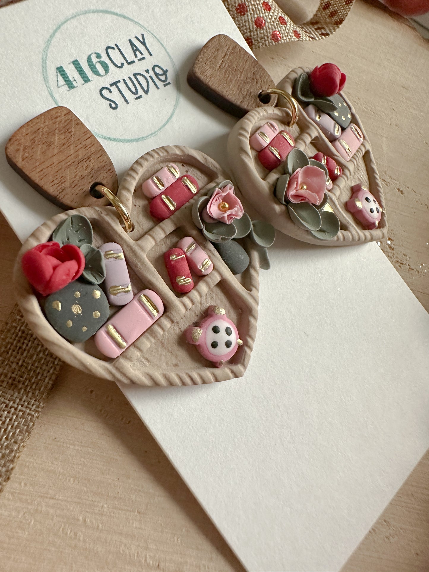 Heart Bookshelf Earrings