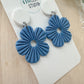 Embossed Flower Earrings (six color options)