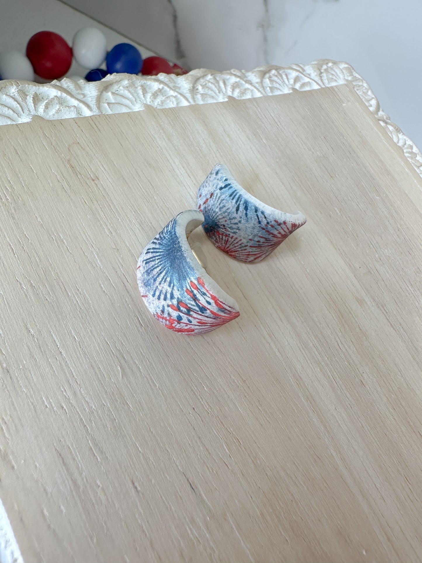 Firework Huggie Earrings