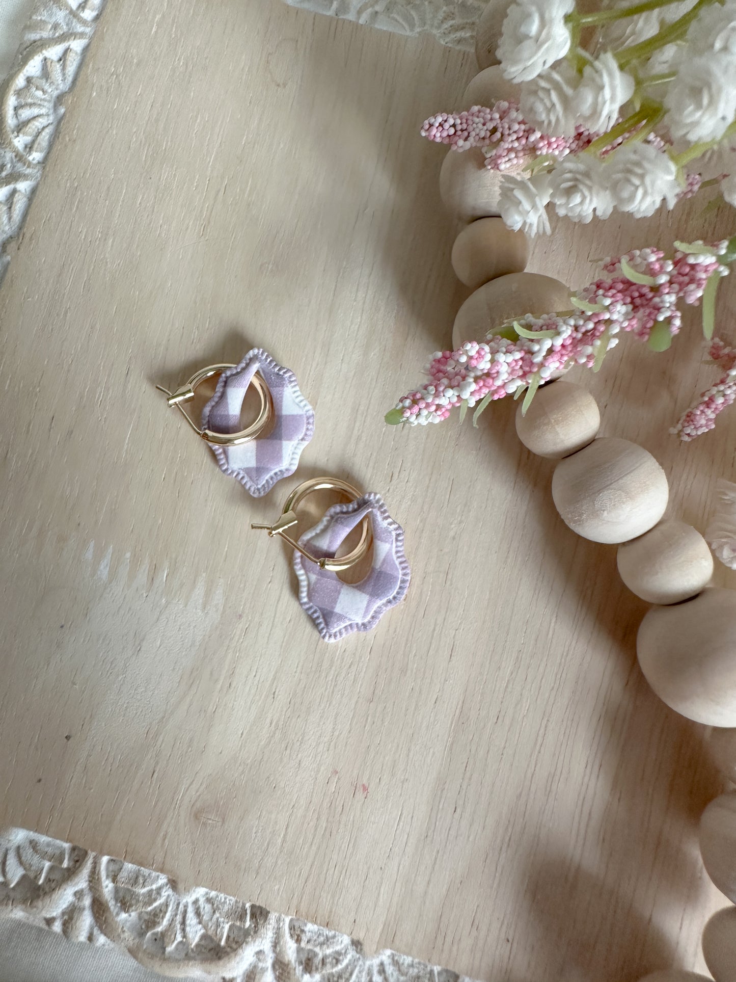 Gingham Charm Earrings