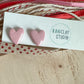 Sparkly Heart Stud Earrings