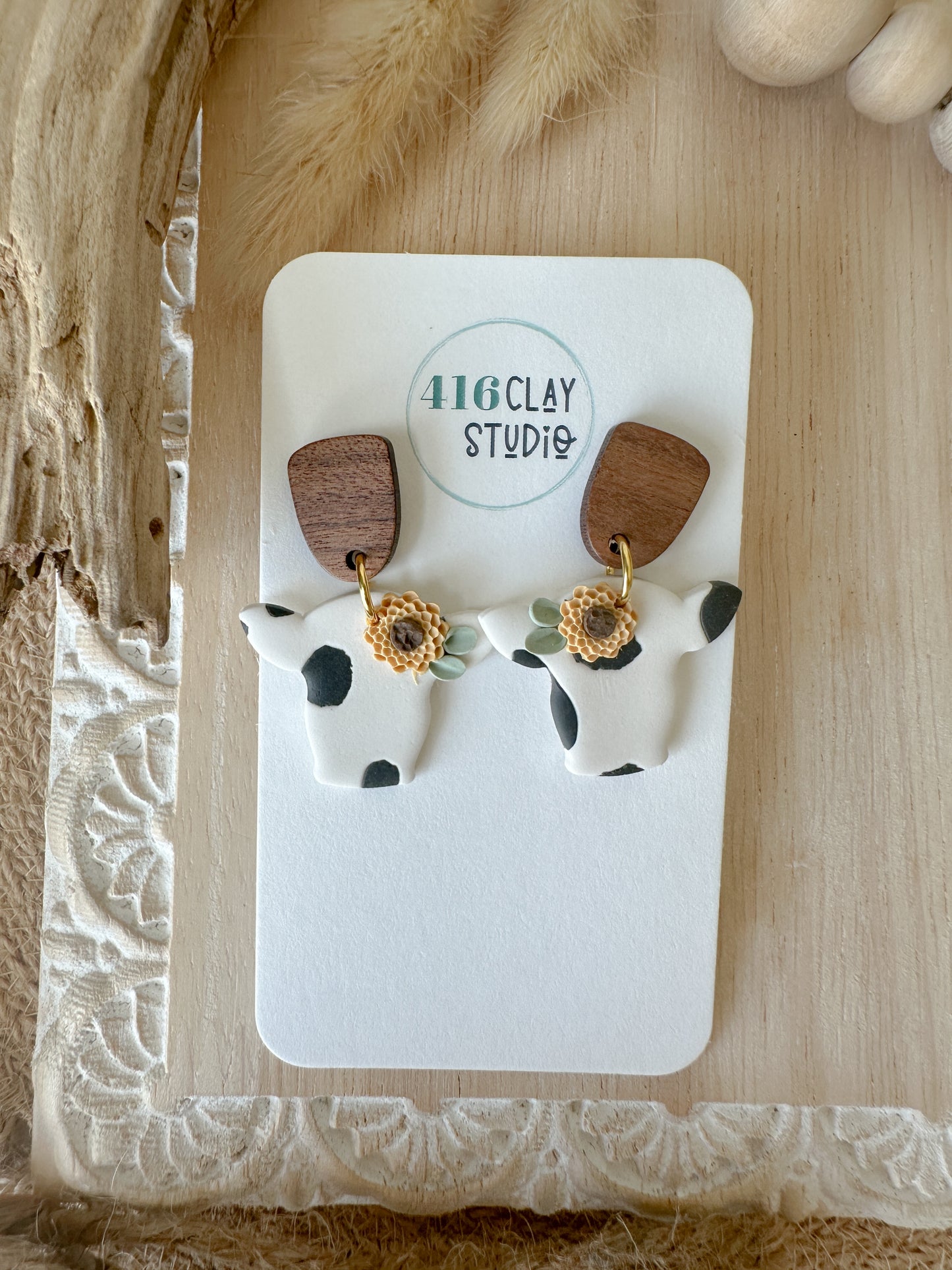 Cow Dangle Earrings