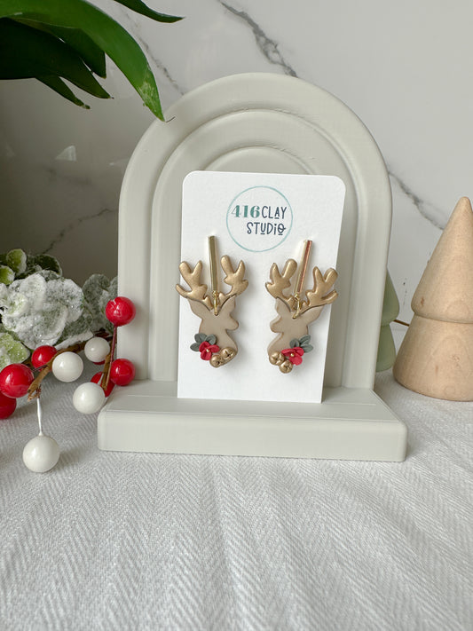 Silhouette Reindeer Earrings